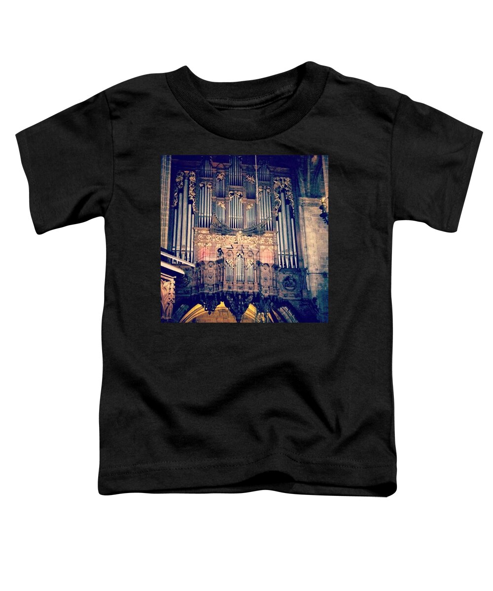Beautiful Toddler T-Shirt featuring the photograph Beautiful Organ Inside Notre Dame by Charlotte Cooper