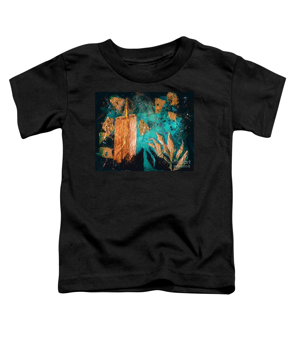 #thegoodwitch #bellbookandcandle #abstract #modern #contemporary #allisonconstantino #art Toddler T-Shirt featuring the painting Bell, Book and Candle by Allison Constantino