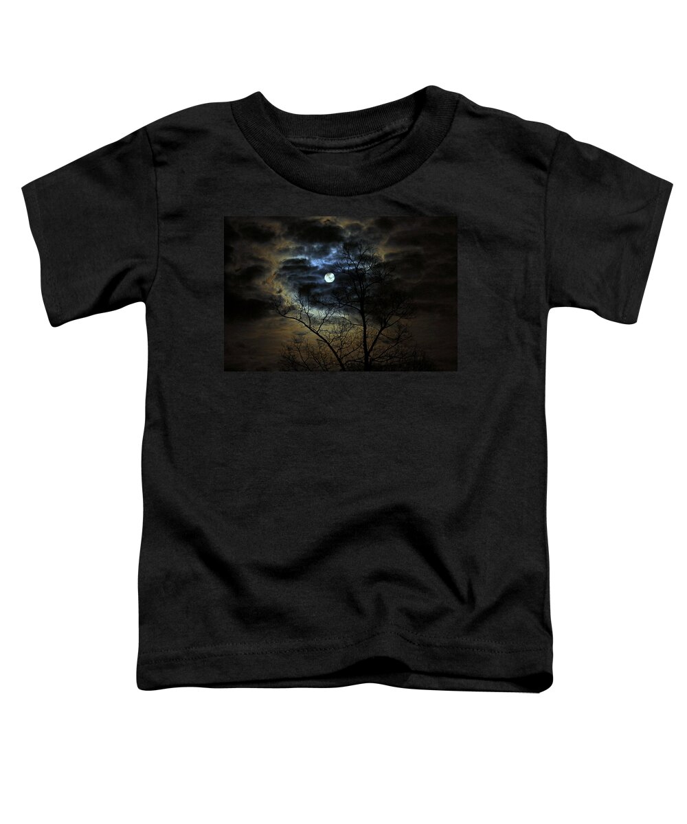 Full Moon Toddler T-Shirt featuring the photograph Bella Luna by Suzanne Stout