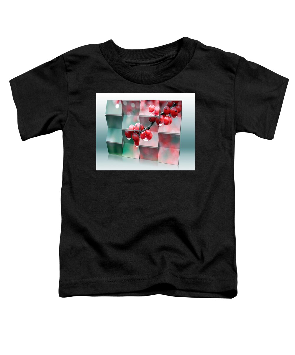 Berry Toddler T-Shirt featuring the mixed media Berry Rain by Marvin Blaine