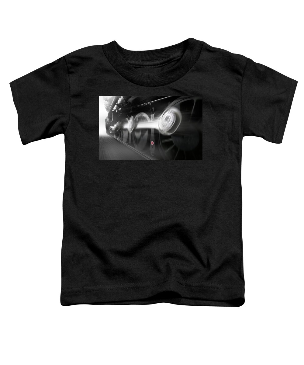 Transportation Toddler T-Shirt featuring the photograph BIG WHEELS in Motion by Mike McGlothlen