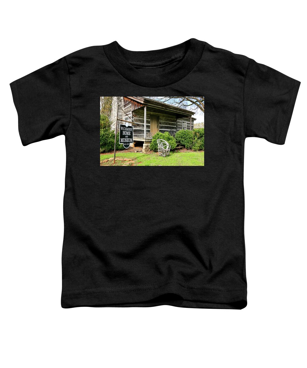 Log Cabin Toddler T-Shirt featuring the photograph Birthplace of WC Handy by Chris Smith