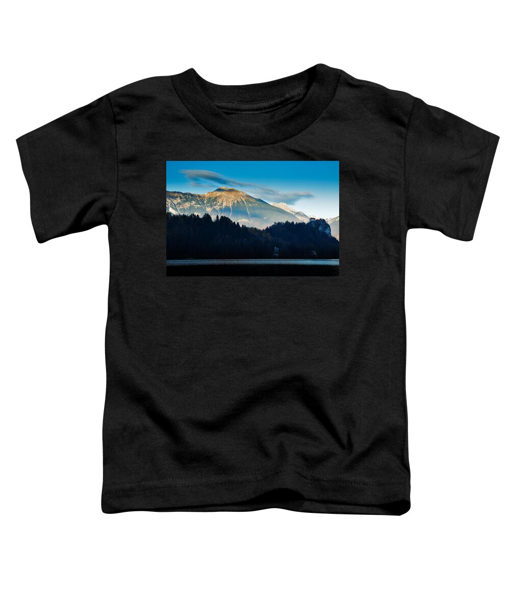 Bled Toddler T-Shirt featuring the photograph Bled Castle by Ian Middleton