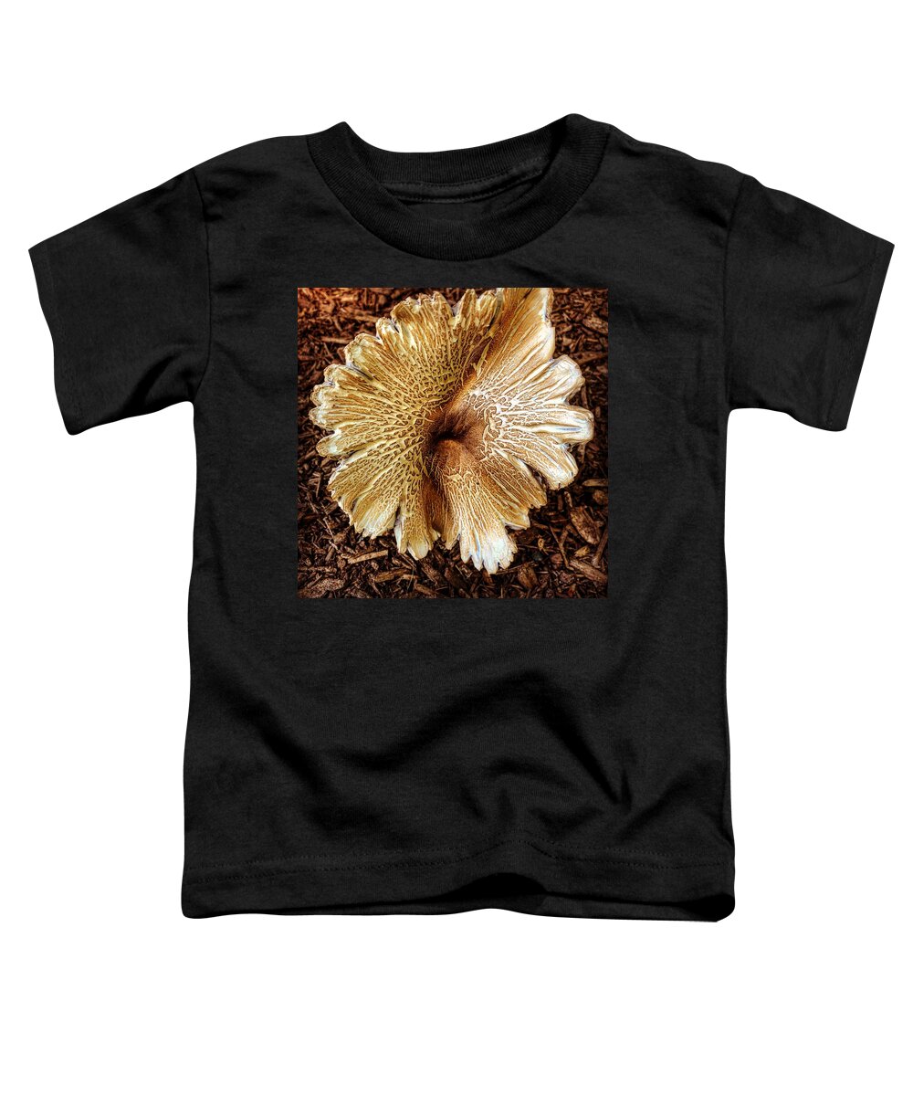 A Beautiful Blooming Mushroom. Toddler T-Shirt featuring the photograph Blooming Mushroom by Maz Ghani