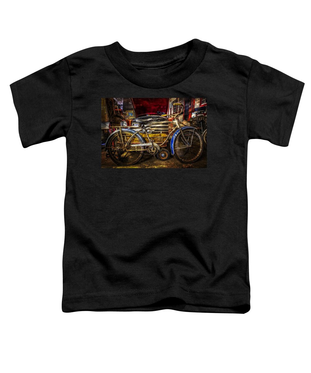 10-speed Toddler T-Shirt featuring the photograph Blue Fenders by Debra and Dave Vanderlaan