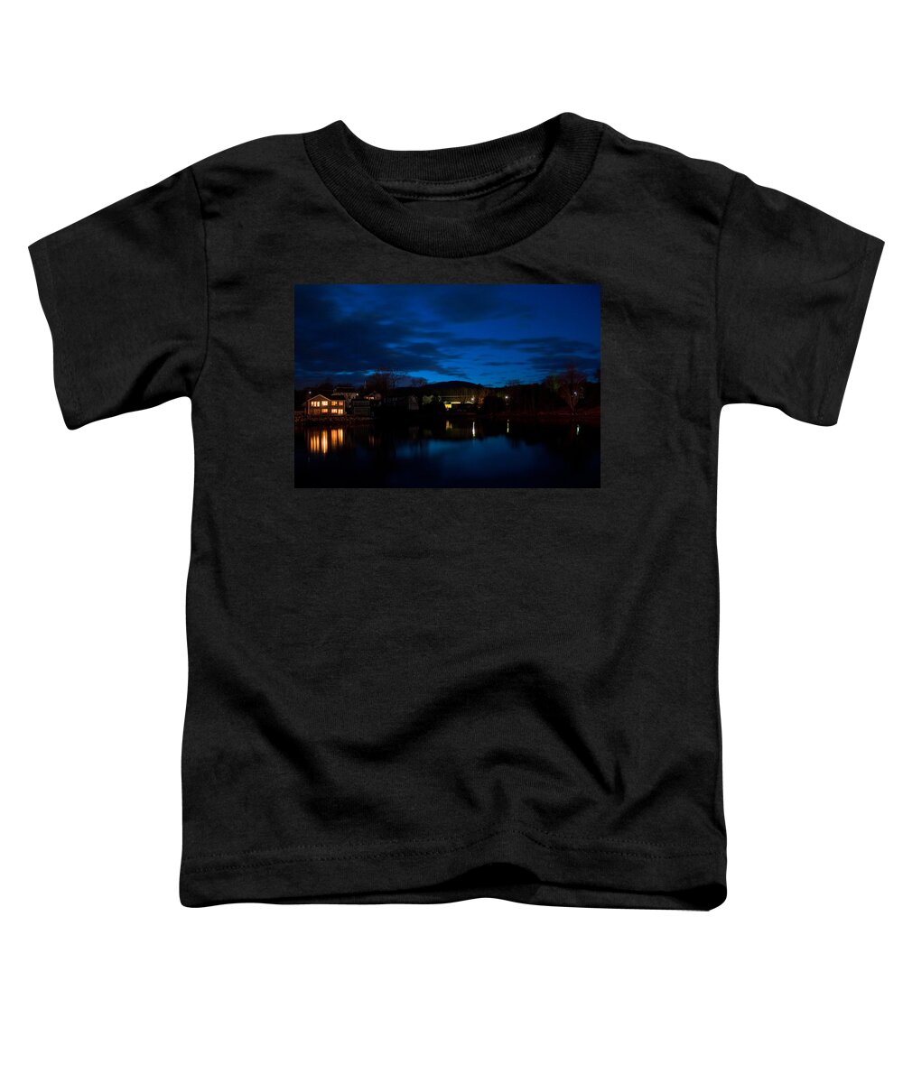 Landscape Toddler T-Shirt featuring the photograph Blue Hill at Night by Greg DeBeck