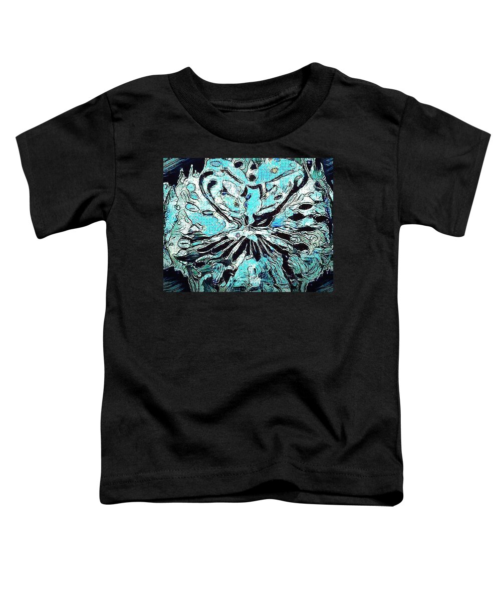 Blue Ice Toddler T-Shirt featuring the drawing Blue Ice by Brenae Cochran