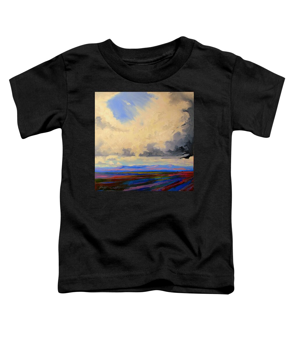 Sky Toddler T-Shirt featuring the painting Blue Mountains by Gregg Caudell