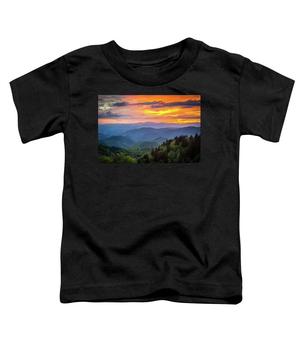 Landscape Toddler T-Shirt featuring the photograph Blue Ridge Parkway NC Taken By Surprise by Robert Stephens