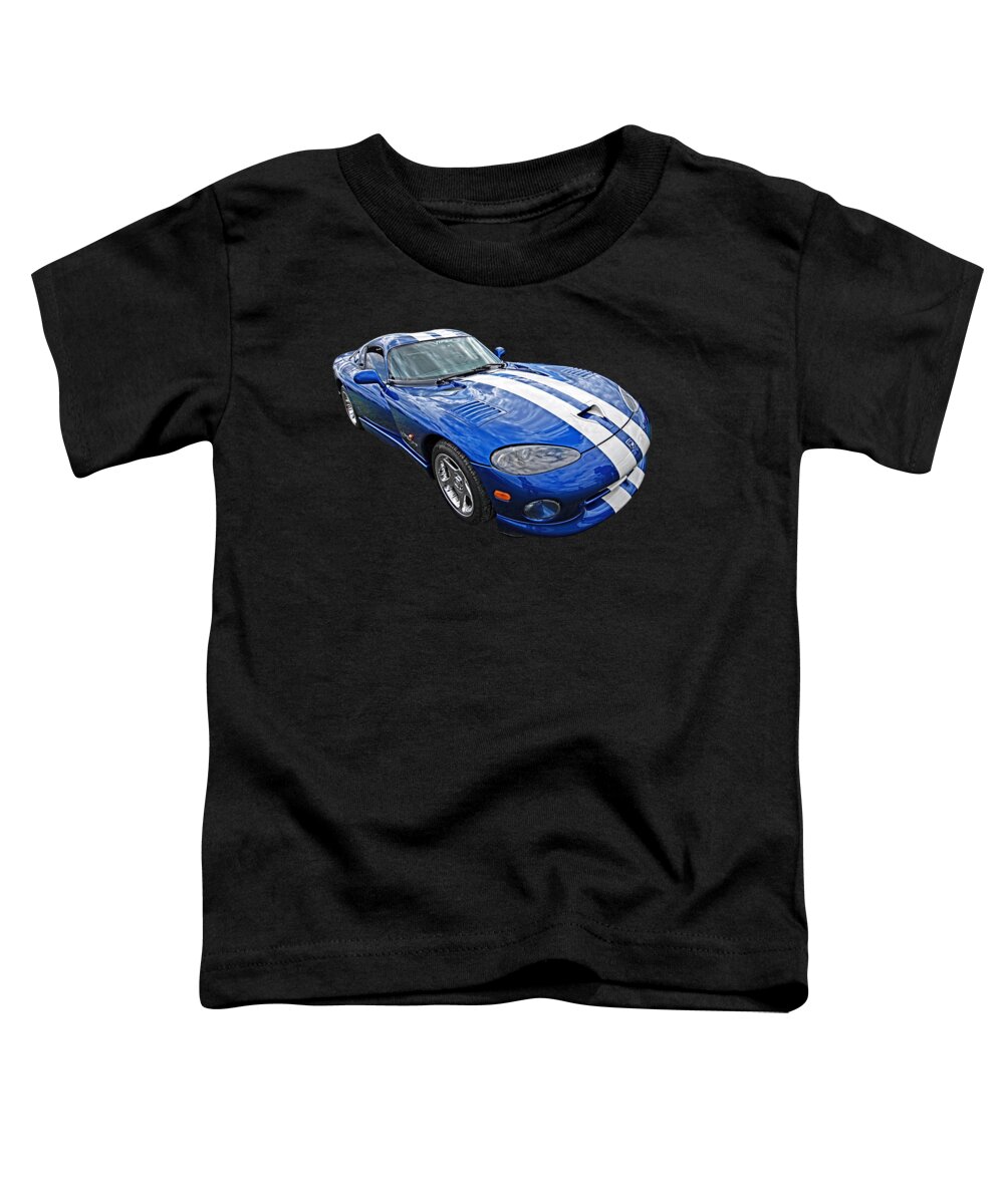 Dodge Viper Toddler T-Shirt featuring the photograph Blue Viper by Gill Billington