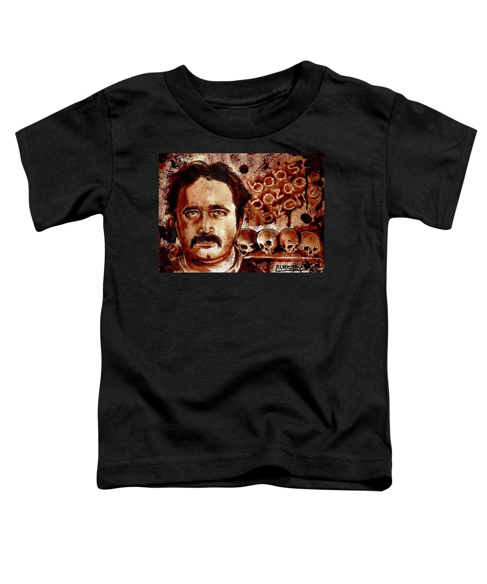 Ryan Almighty Toddler T-Shirt featuring the painting BOB BERDELLA dry blood by Ryan Almighty