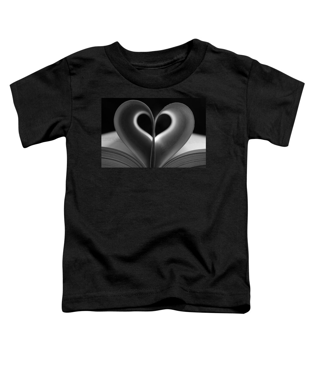Black Toddler T-Shirt featuring the photograph Book of Love by Marcus Karlsson Sall