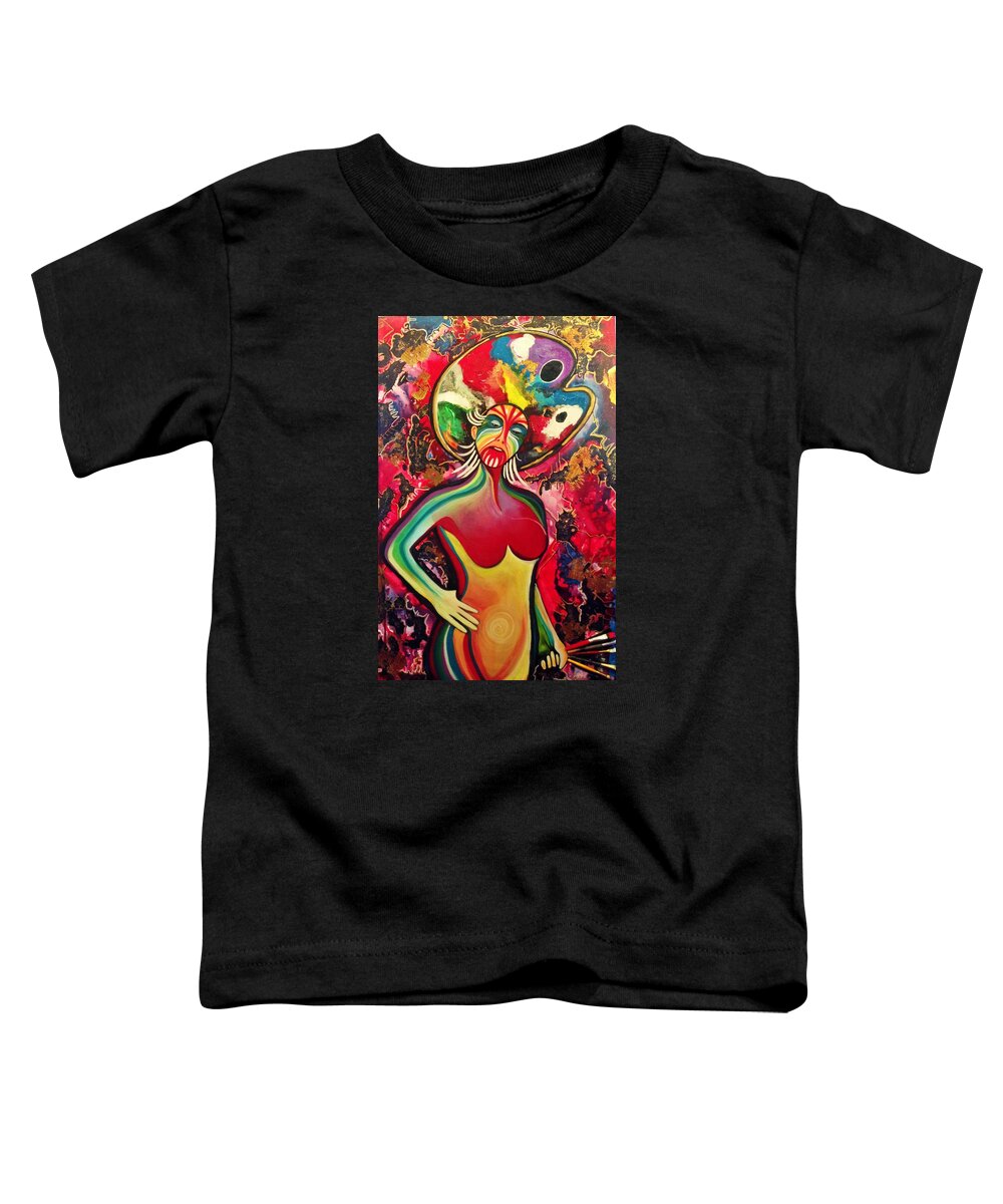 Art Toddler T-Shirt featuring the painting Bring It by Tracy McDurmon