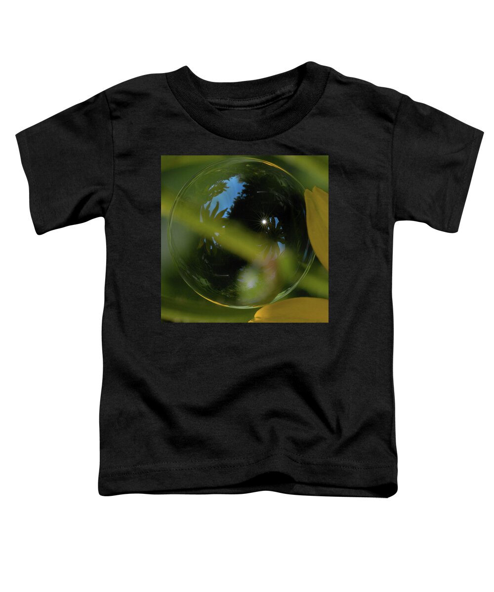 Garden Toddler T-Shirt featuring the photograph Bubble in the Garden by Bob Cournoyer