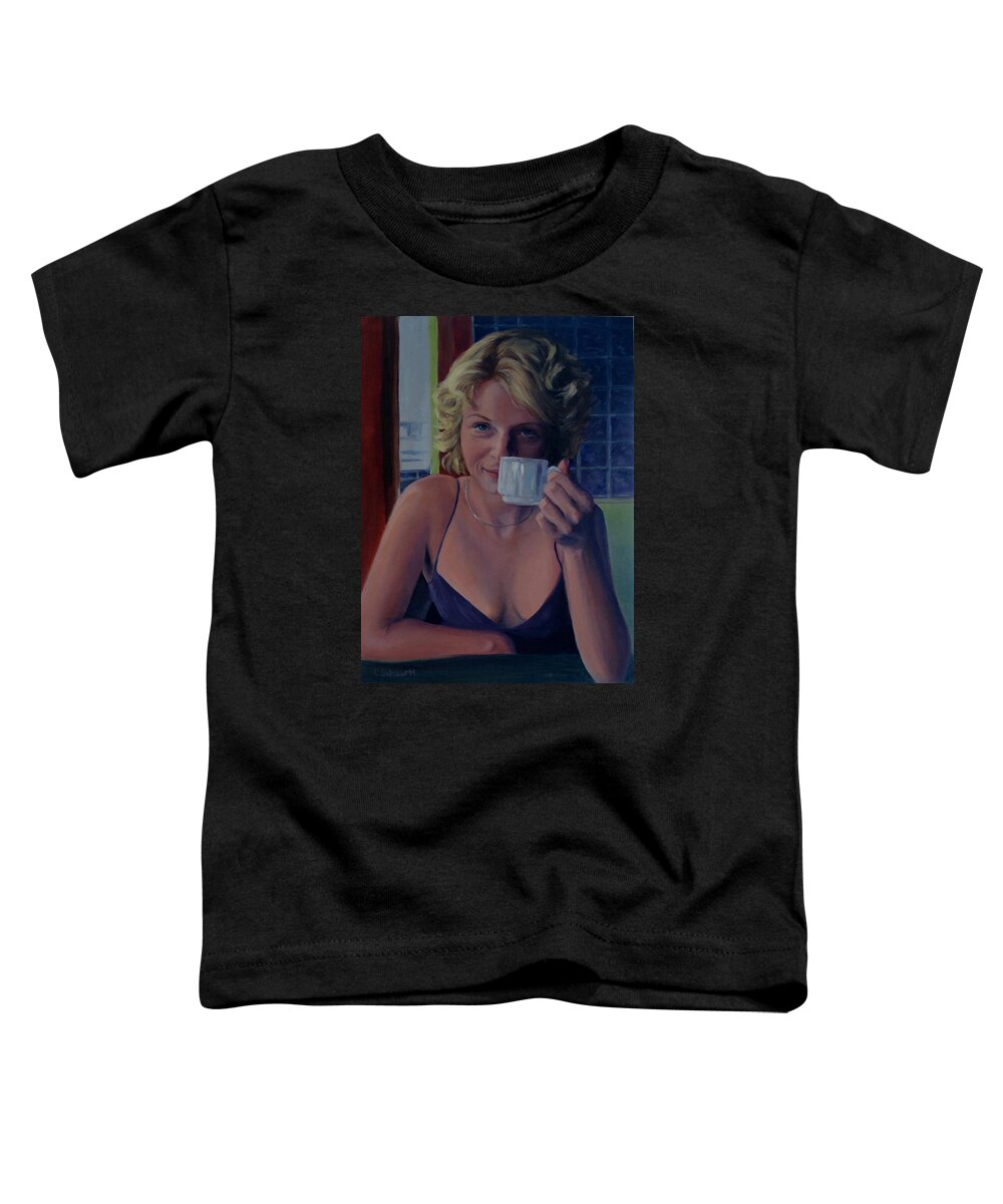 Portrait Toddler T-Shirt featuring the painting Buenos Aires Two In Transition by Connie Schaertl