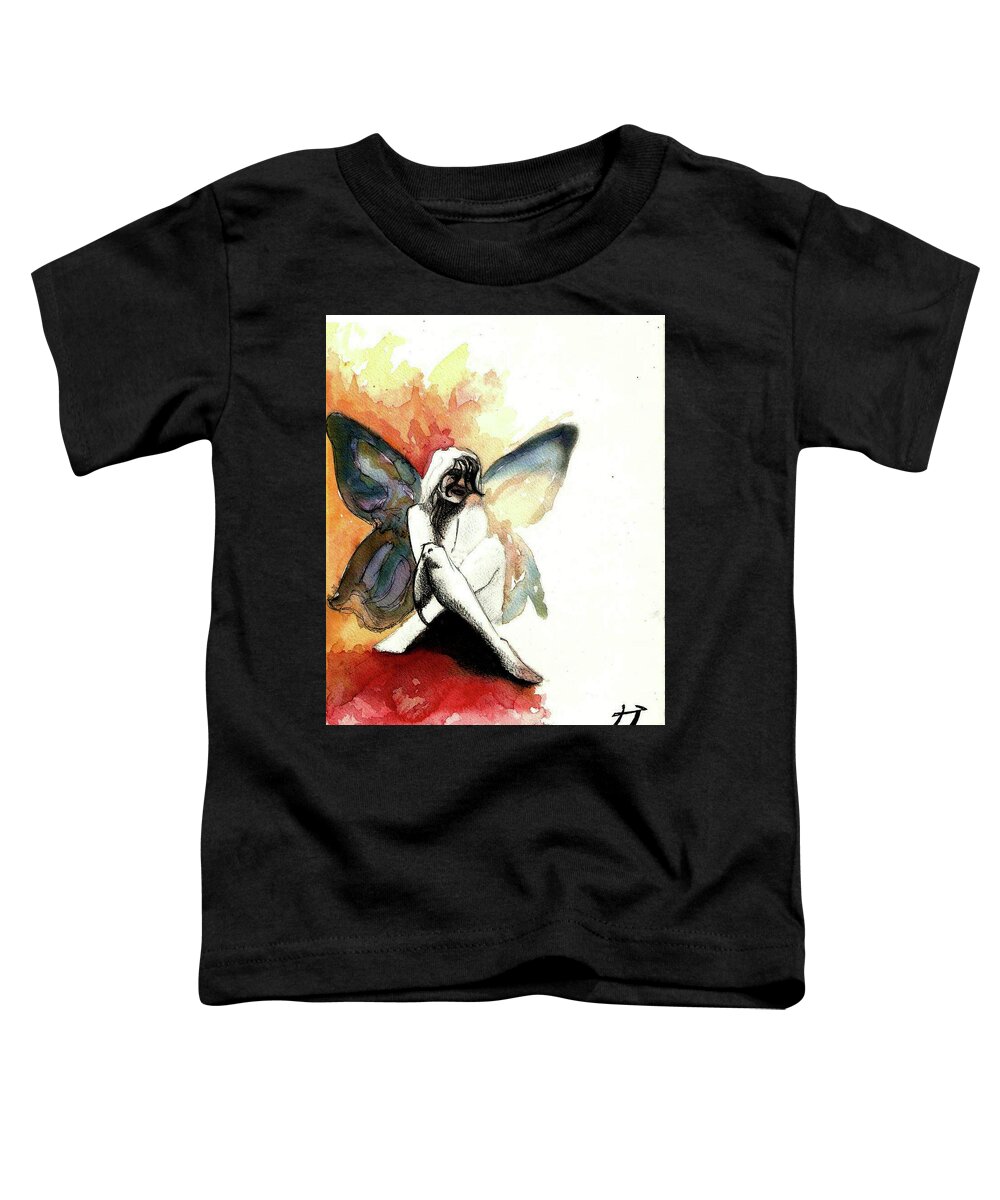 Wall Art Toddler T-Shirt featuring the painting Butter Dreams by Carlos Paredes Grogan