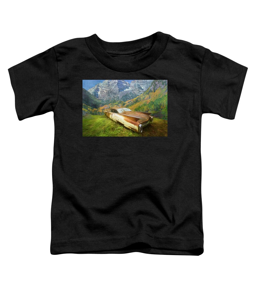 1960 Toddler T-Shirt featuring the photograph Cadillac in the Country Mountains by Debra and Dave Vanderlaan