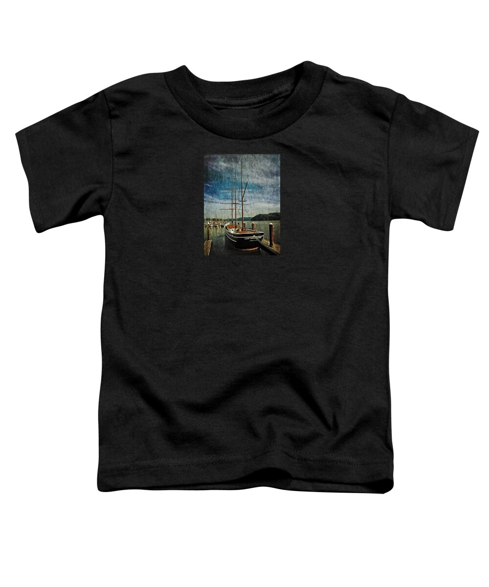 Hdr Toddler T-Shirt featuring the photograph Tall Ship Cape Foulweather by Thom Zehrfeld
