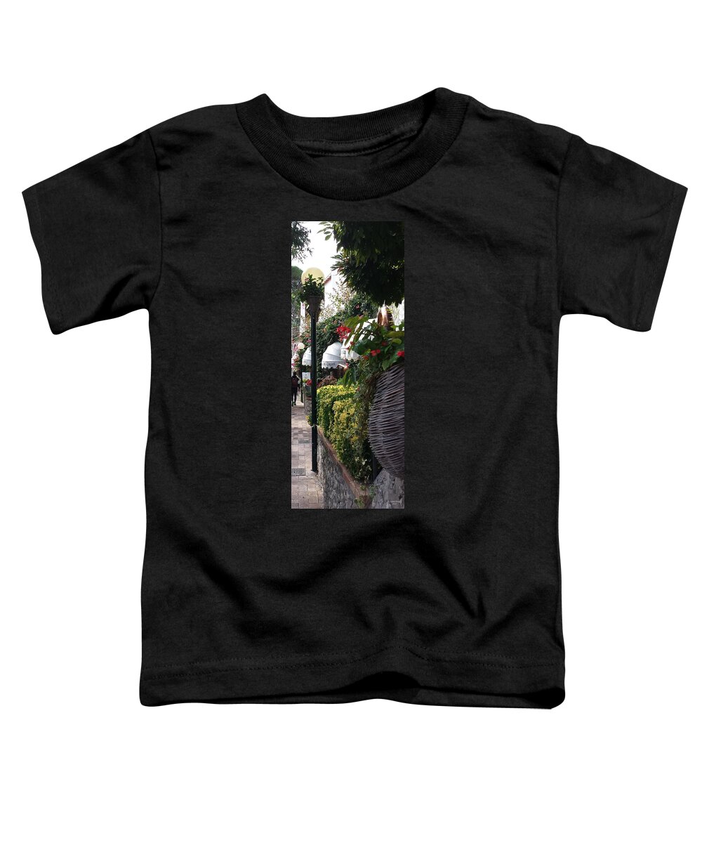 Capri Toddler T-Shirt featuring the photograph Capri Street by Judith Rhue