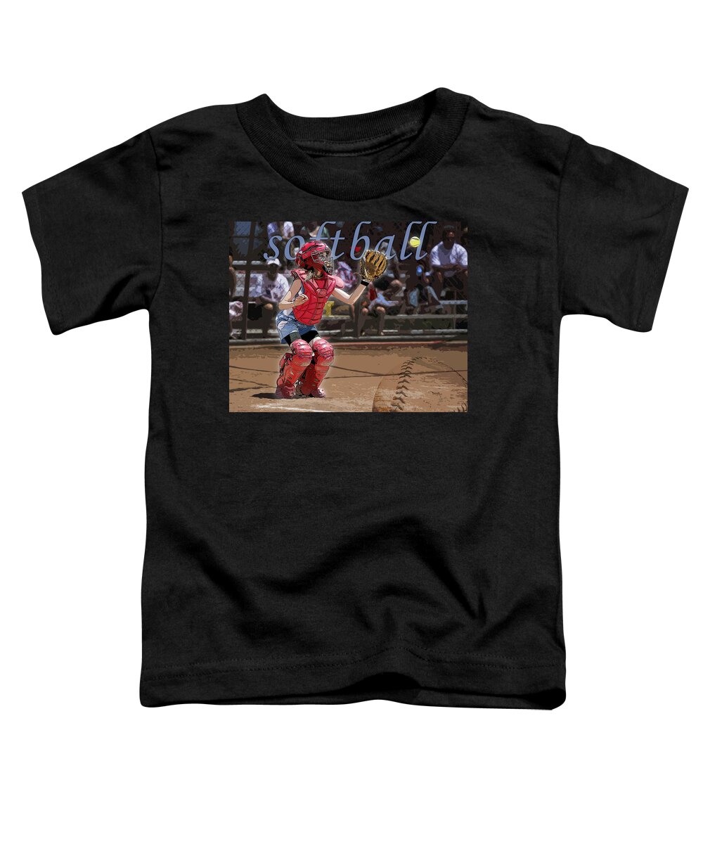 Softball Toddler T-Shirt featuring the photograph Catch It by Kelley King