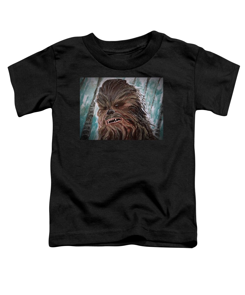Chewbacca Toddler T-Shirt featuring the painting Chewbacca by Joel Tesch