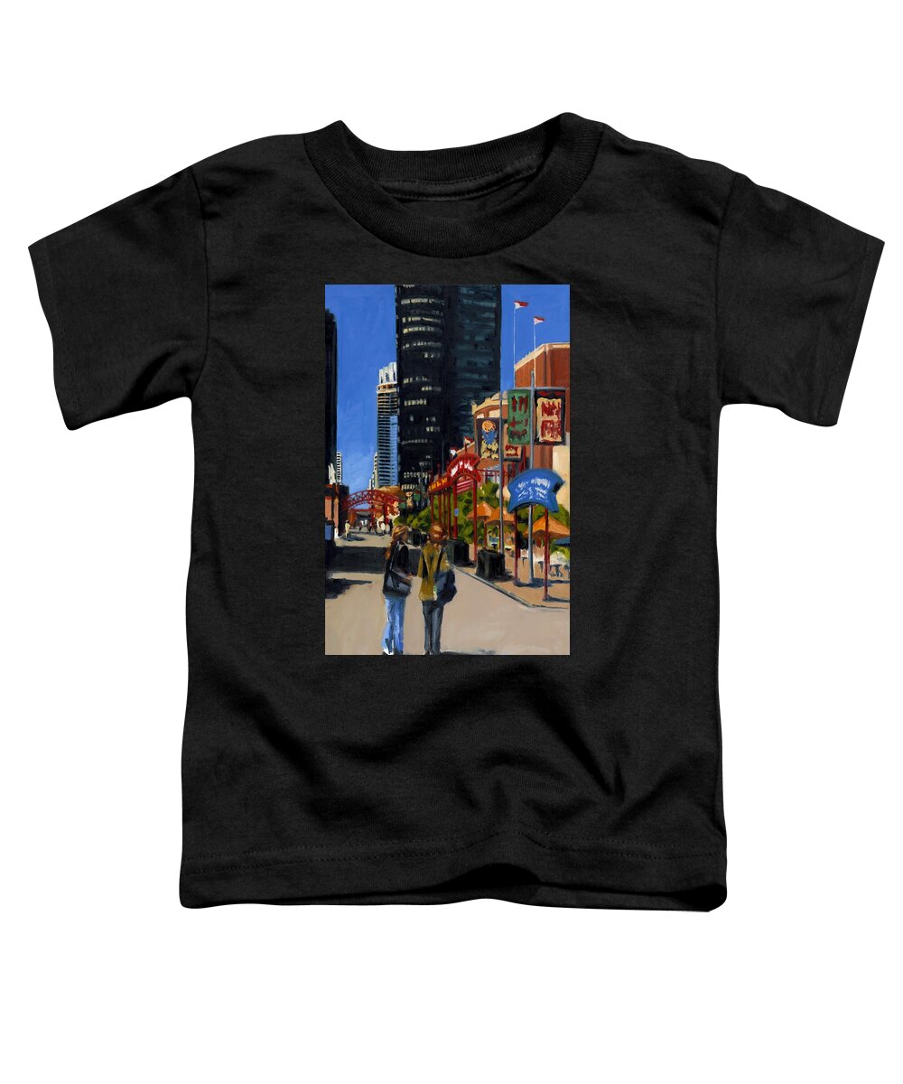 Chicago Toddler T-Shirt featuring the painting Chicago - Navy Pier by Robert Reeves