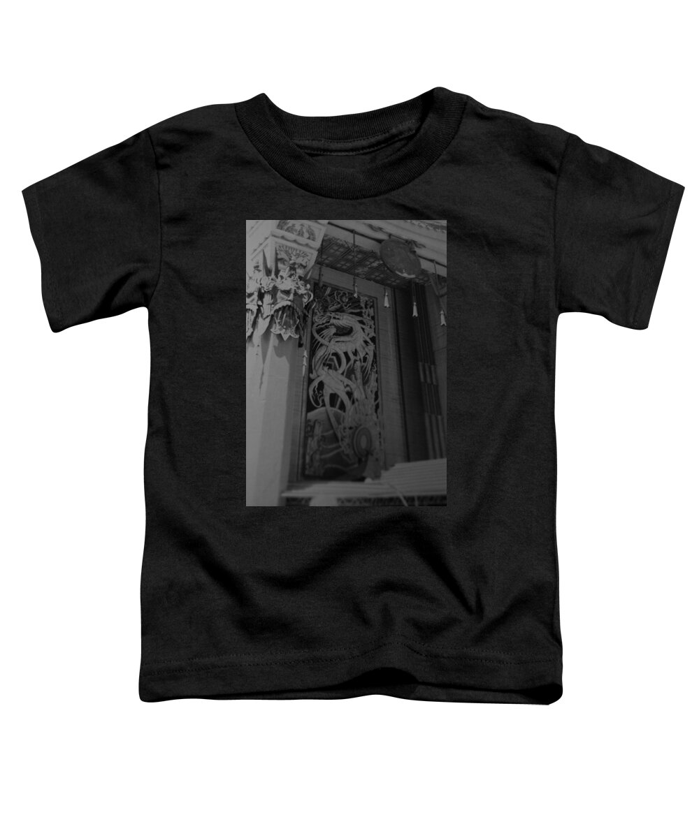 Black And White Toddler T-Shirt featuring the photograph Chinese Theater by Rob Hans