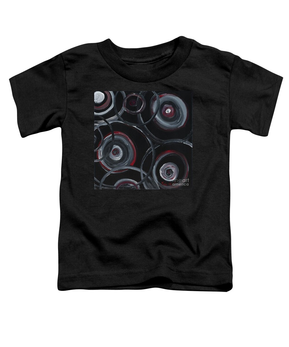 Circles Toddler T-Shirt featuring the painting Choices in Black by Nadine Rippelmeyer