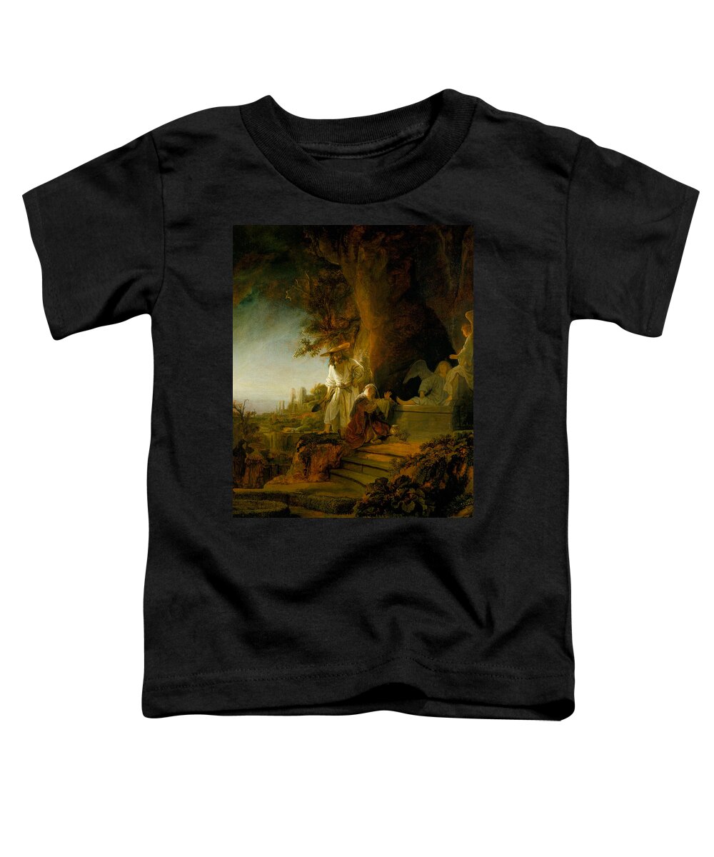Rembrandt Toddler T-Shirt featuring the painting Christ and St Mary Magdalen at the Tomb by Rembrandt