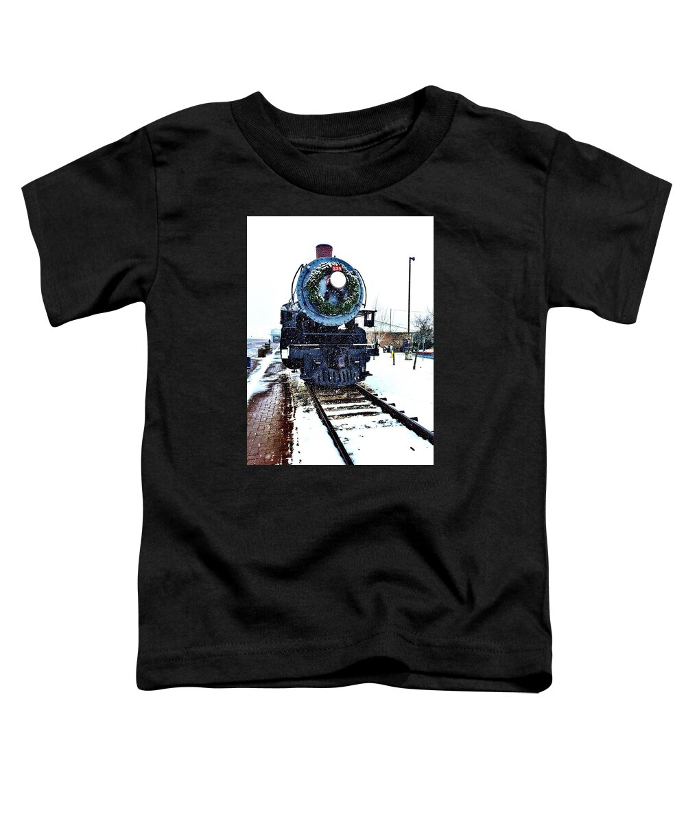Train Toddler T-Shirt featuring the photograph Christmas Train by Brad Hodges