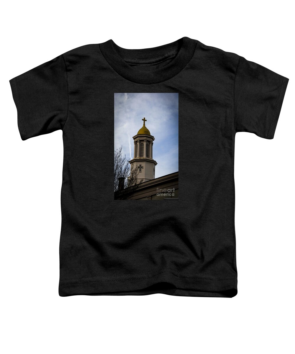 Church Toddler T-Shirt featuring the photograph Church Steeple Nashville by Marina McLain
