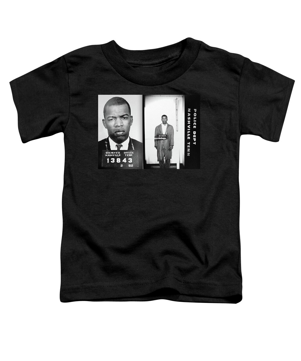 Civil Toddler T-Shirt featuring the photograph Civil Rights Leader John Lewis Mugshot by Digital Reproductions