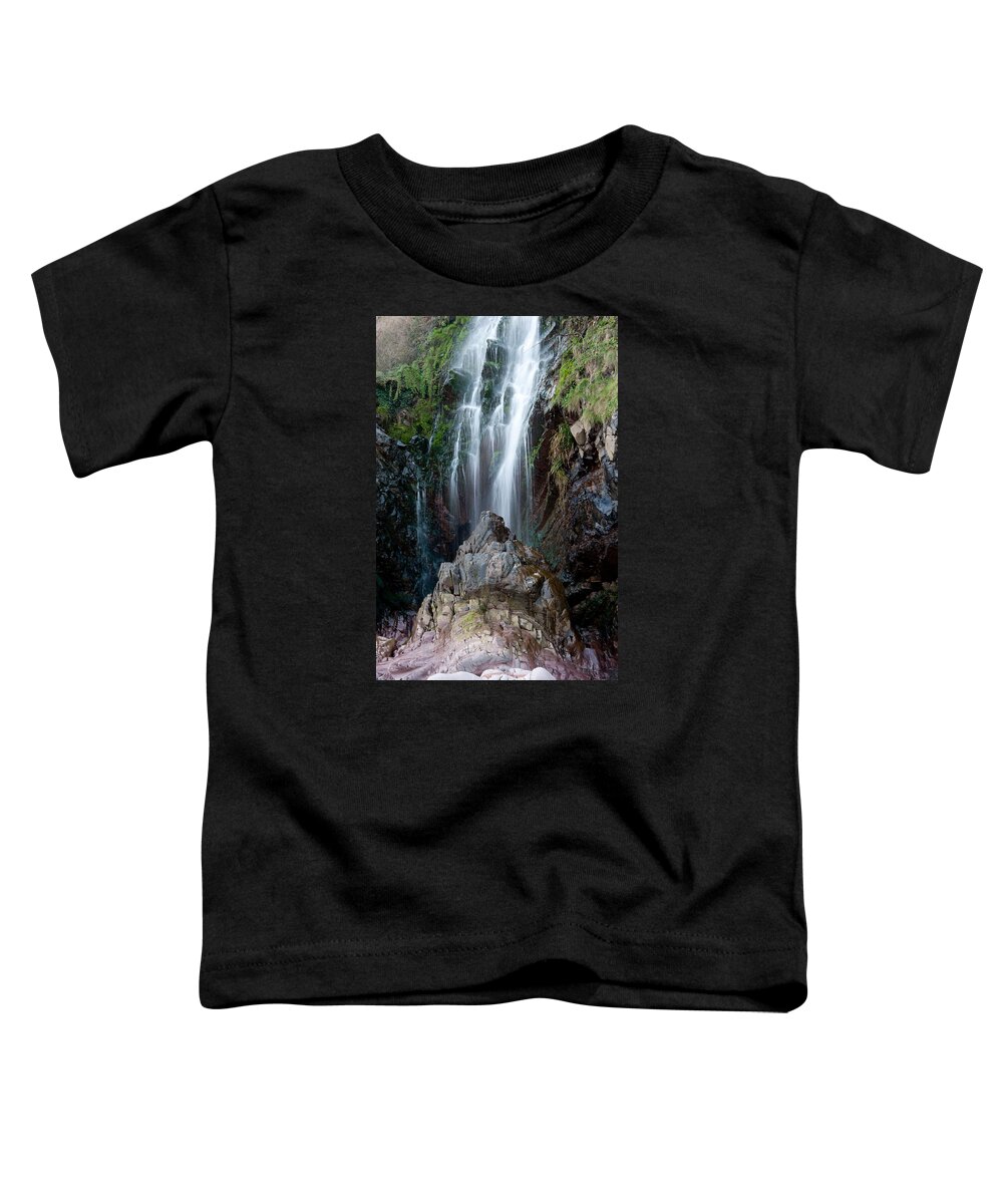 Beach Toddler T-Shirt featuring the photograph Clovelly Waterfall by Helen Jackson