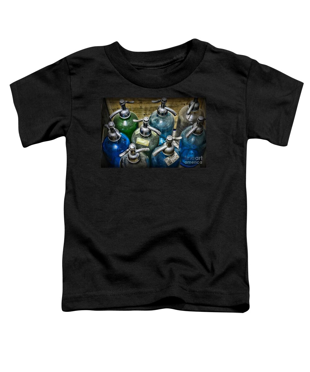 Paul Ward Toddler T-Shirt featuring the photograph Colorful Seltzer Bottles by Paul Ward