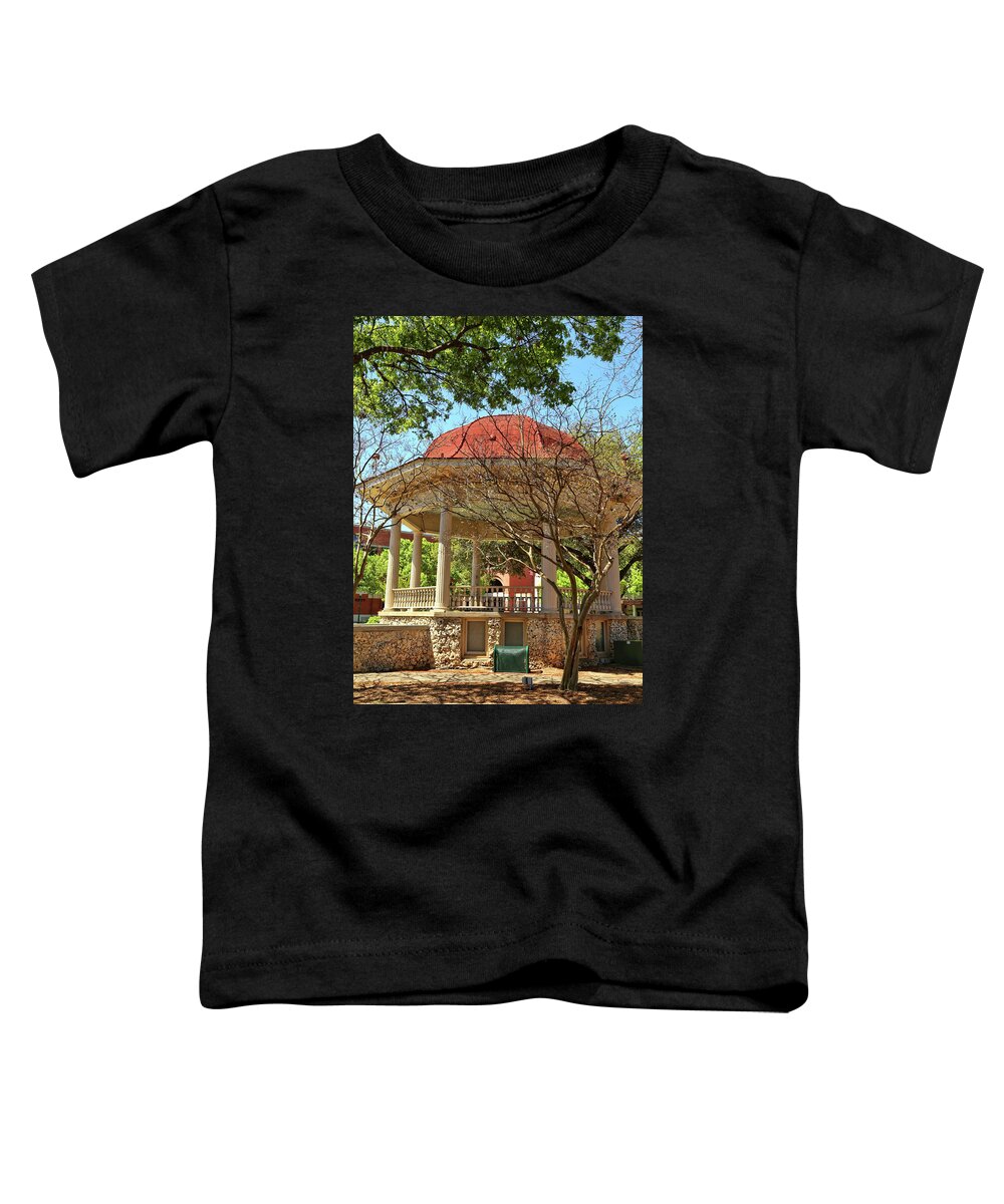 Comal County Toddler T-Shirt featuring the photograph Comal County Gazebo in Main Plaza by Judy Vincent