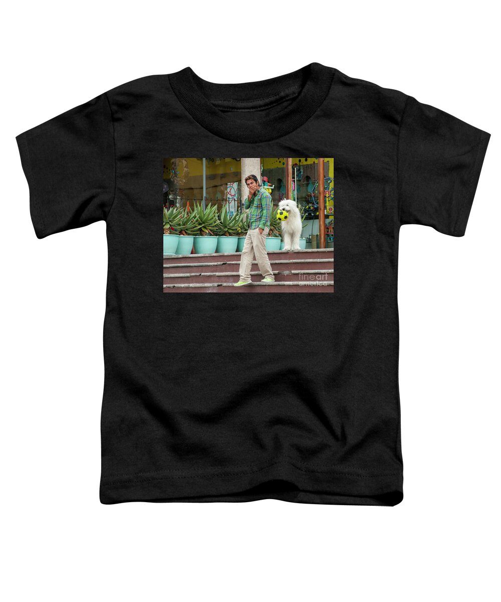 Dog Toddler T-Shirt featuring the photograph Come on and Play by Barry Weiss