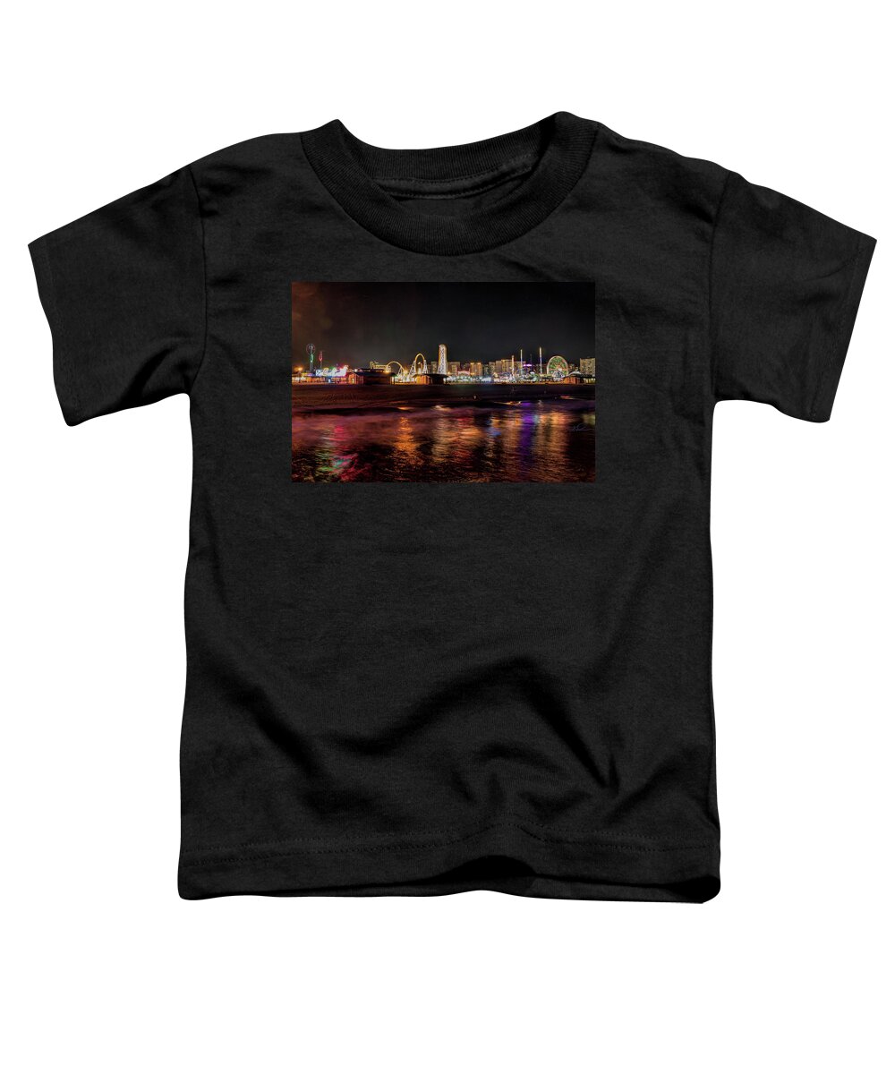 Coney Island Toddler T-Shirt featuring the photograph Coney Island Nite Life by S Paul Sahm