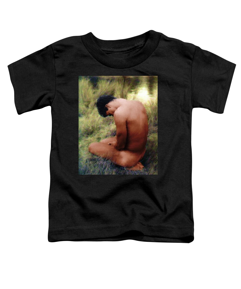Contrition Toddler T-Shirt featuring the painting Contrition by Troy Caperton