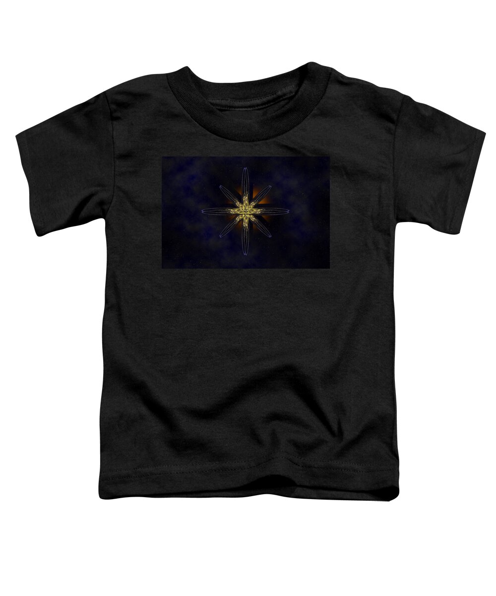 Far Away Toddler T-Shirt featuring the digital art Cosmic Star in a Star Field by Pelo Blanco Photo