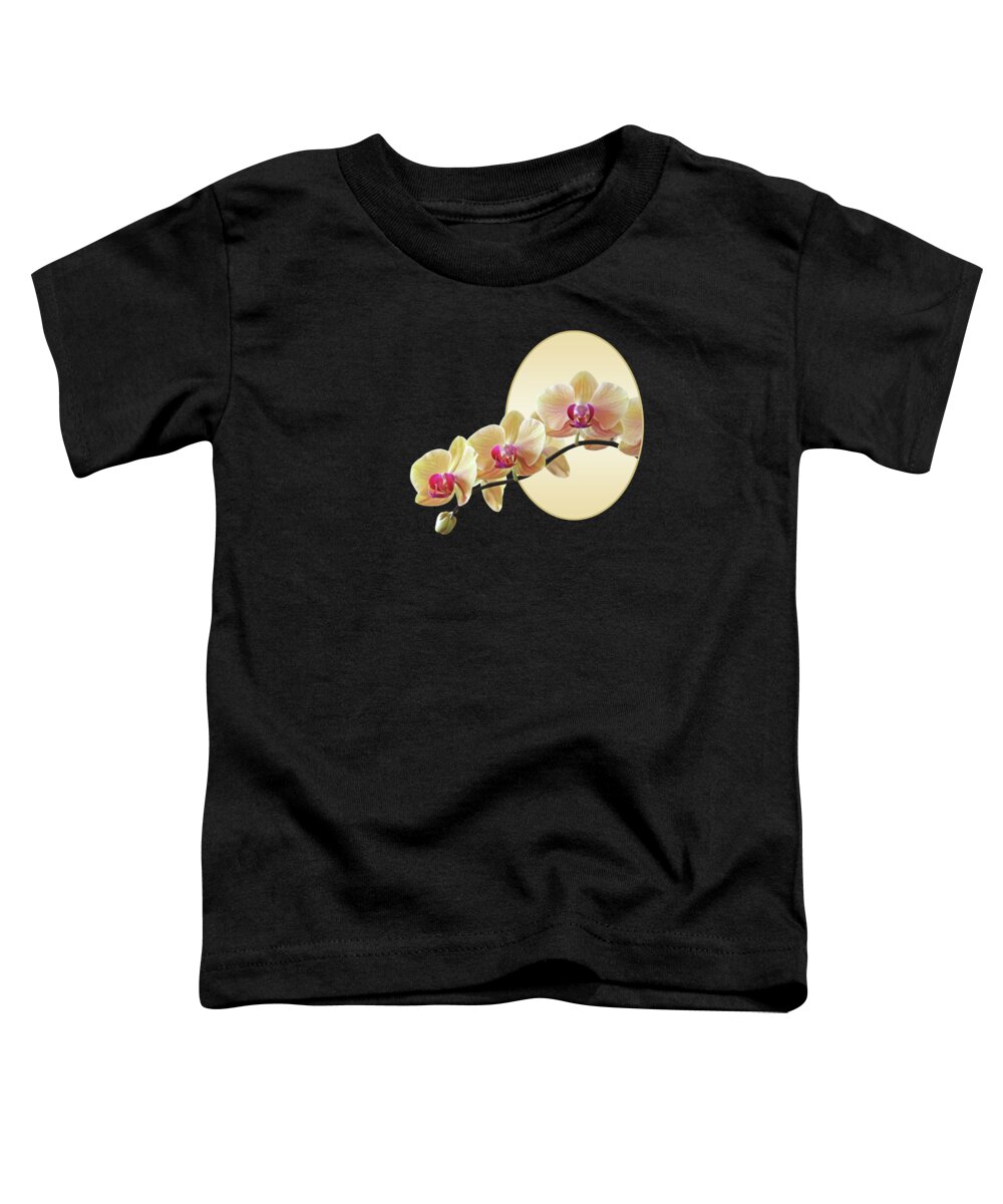 Yellow Orchid Toddler T-Shirt featuring the photograph Cream Delight - Square by Gill Billington