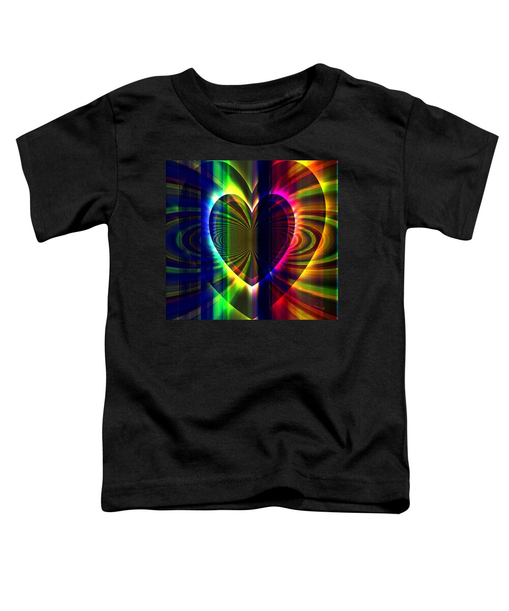 Fania Simon Toddler T-Shirt featuring the digital art Creative Heart by Fania Simon