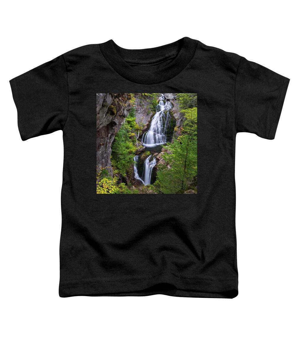 Square Toddler T-Shirt featuring the photograph Crystal Cascade Autumn Square by Bill Wakeley