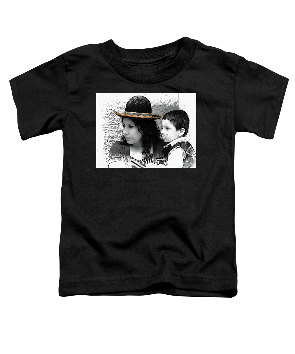 Mother Toddler T-Shirt featuring the photograph Cuenca Kids 912 by Al Bourassa