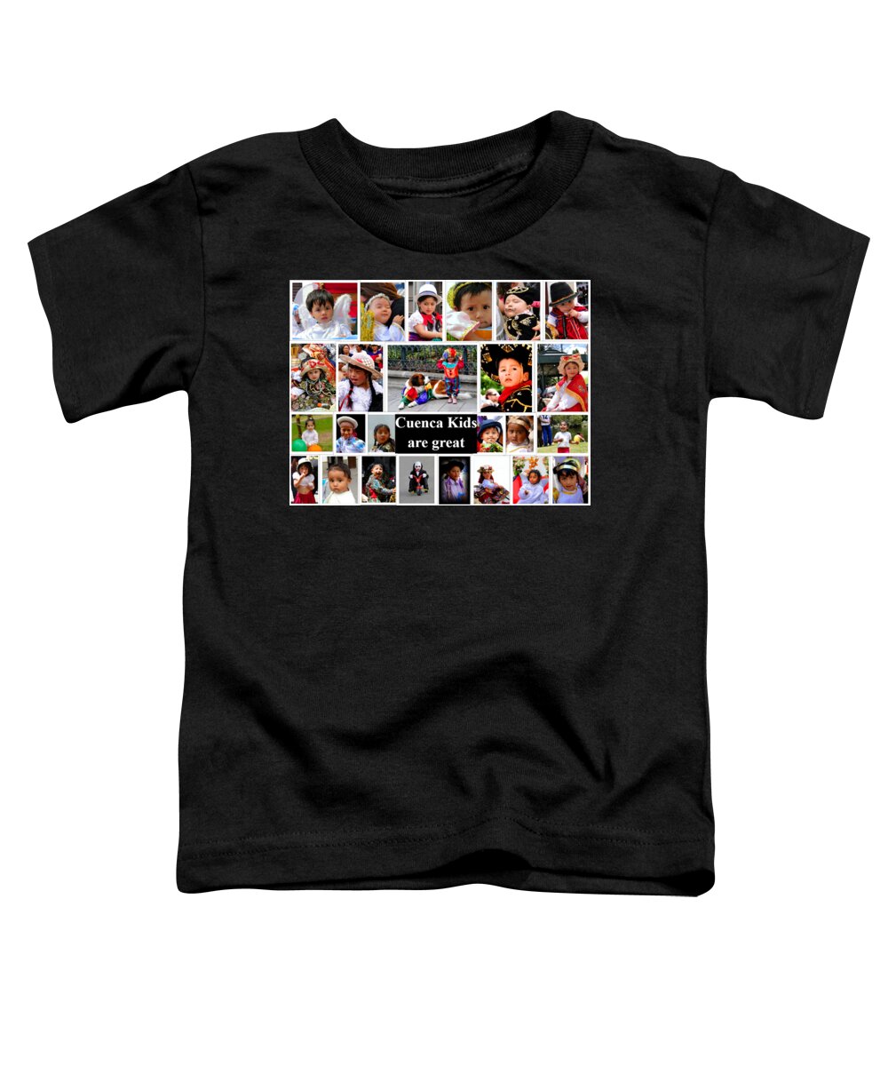 Photo Toddler T-Shirt featuring the photograph Cuenca Kids Collage by Al Bourassa