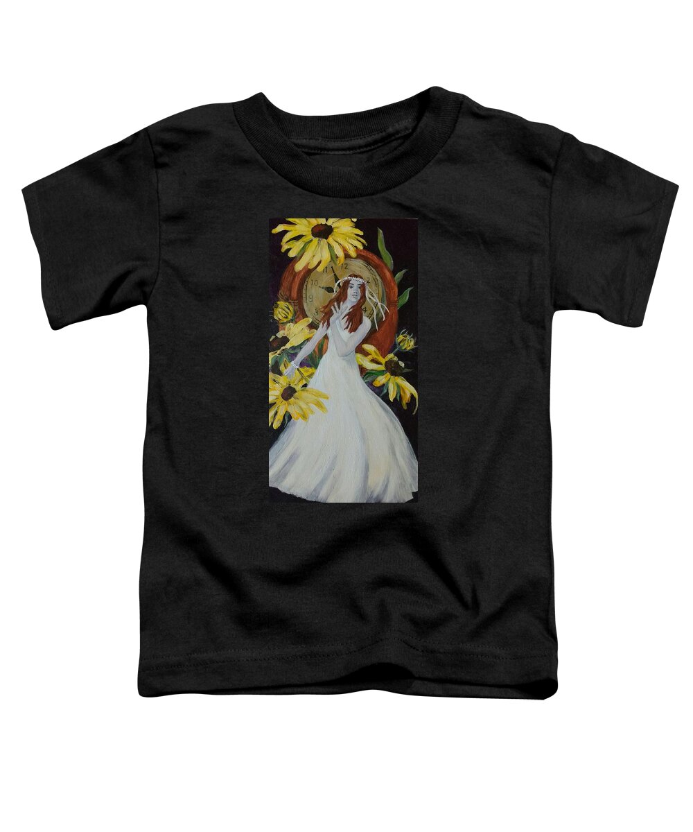 Brides Toddler T-Shirt featuring the painting Daisy by Violet Jaffe