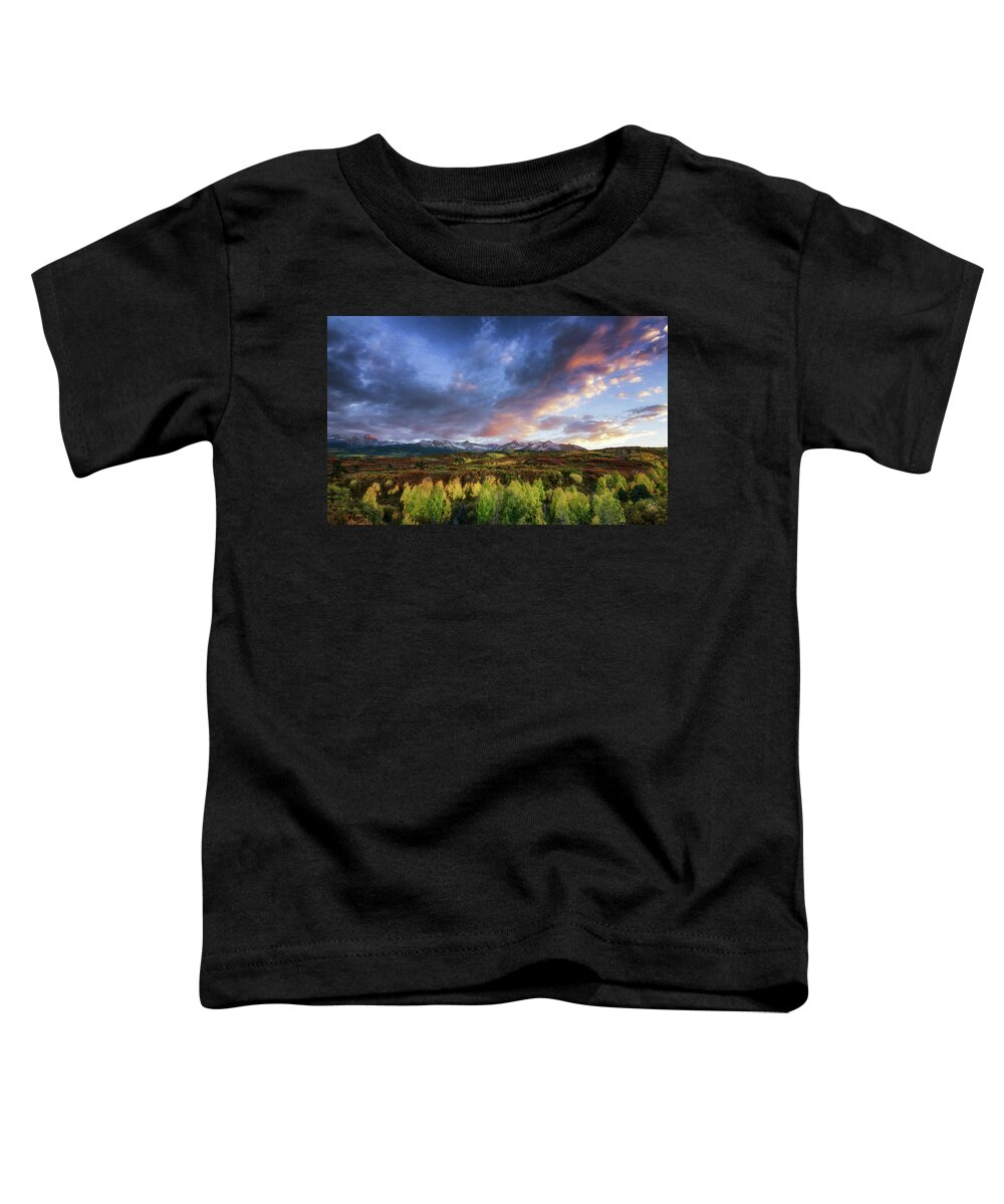 Aspen Toddler T-Shirt featuring the photograph Dallas Divide by Debra Boucher