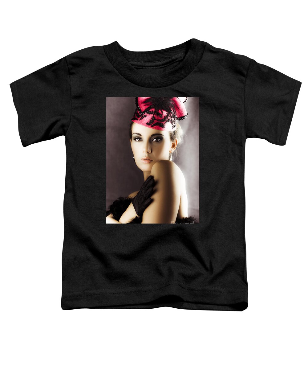 Fashion Toddler T-Shirt featuring the photograph Dancing Stage Performer In Elegant Fashion by Jorgo Photography