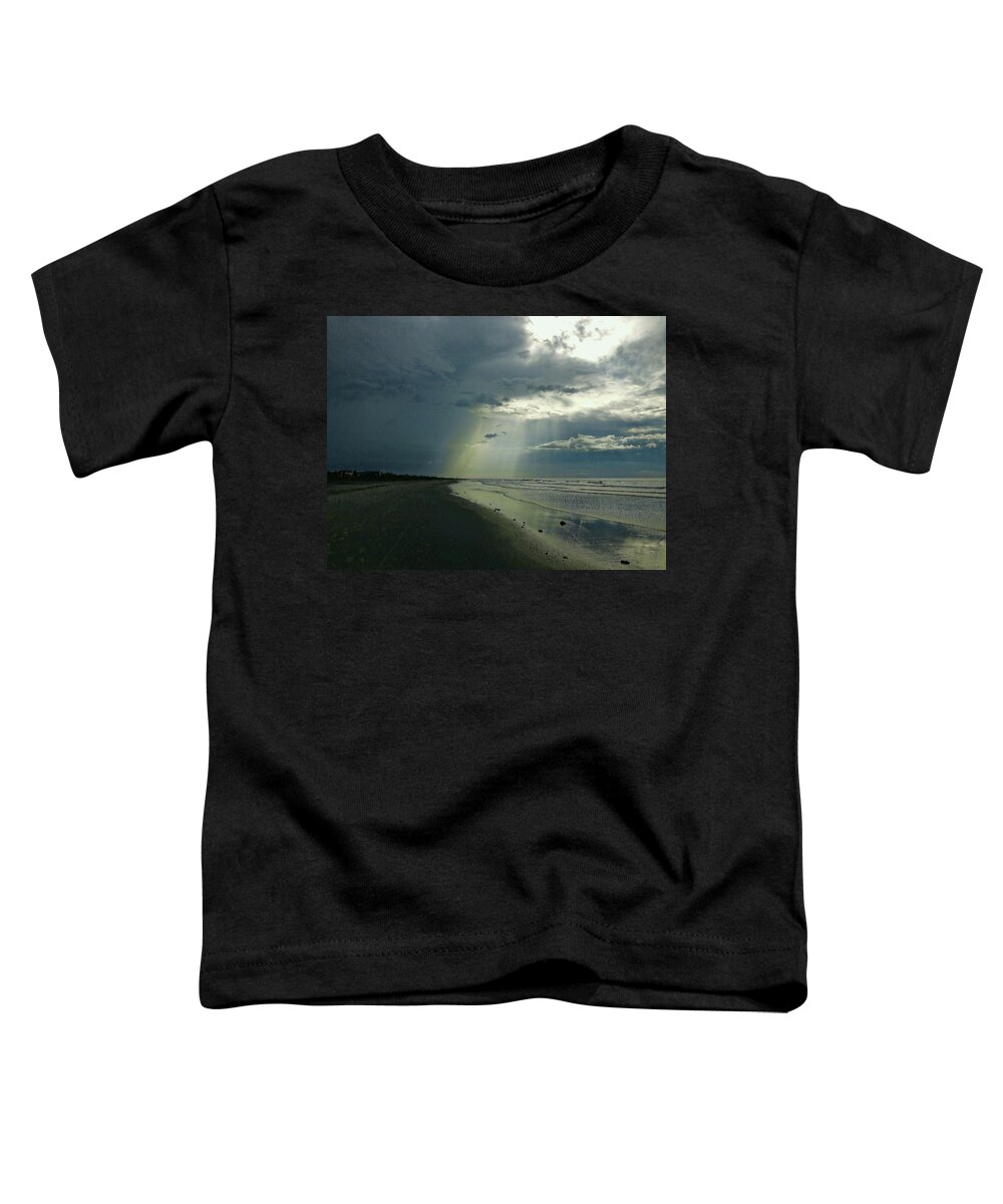 Beach Toddler T-Shirt featuring the photograph Dark to Enlightened by Sherry Kuhlkin