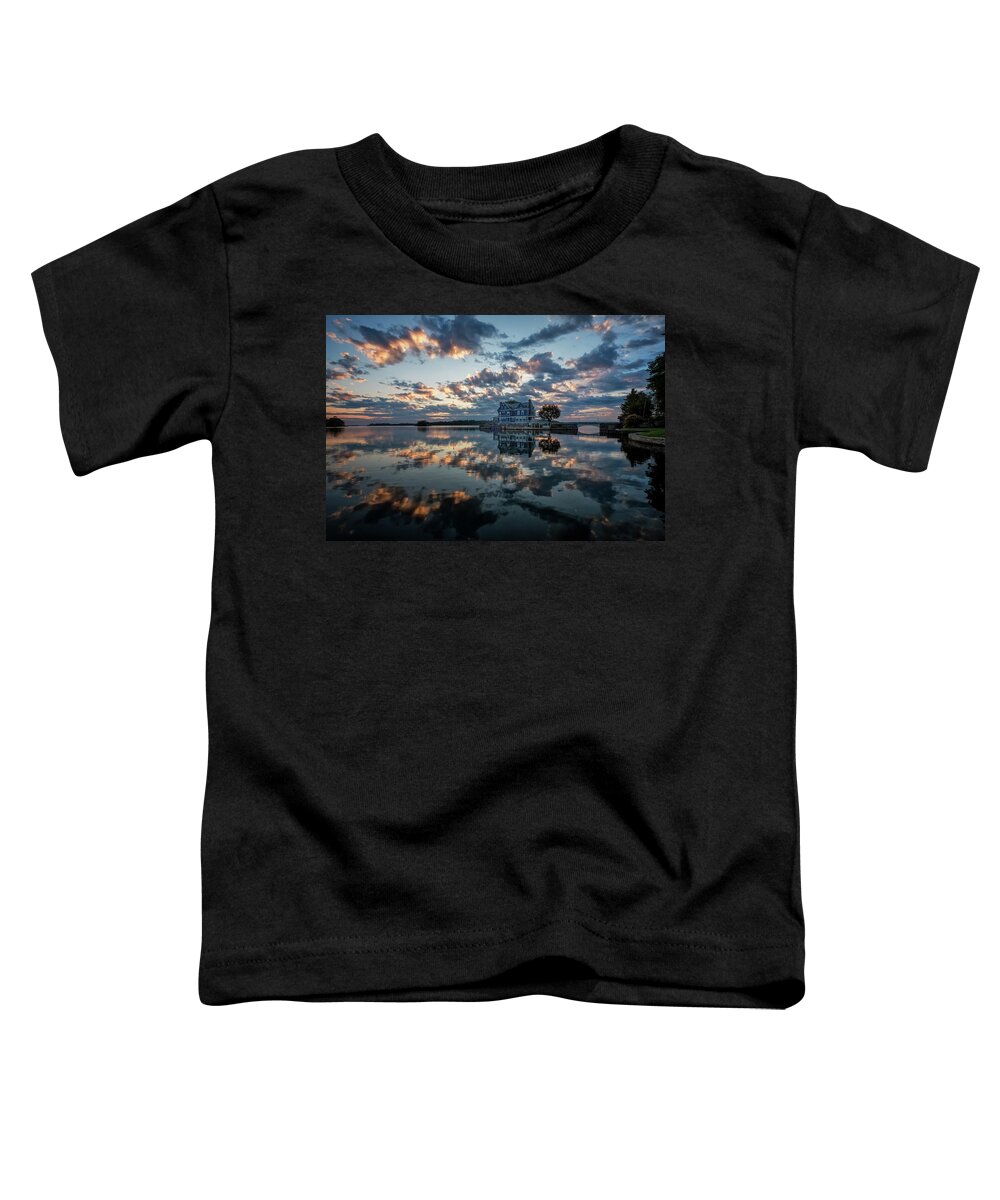 St Lawrence Seaway Toddler T-Shirt featuring the photograph Dawn On The River by Tom Singleton