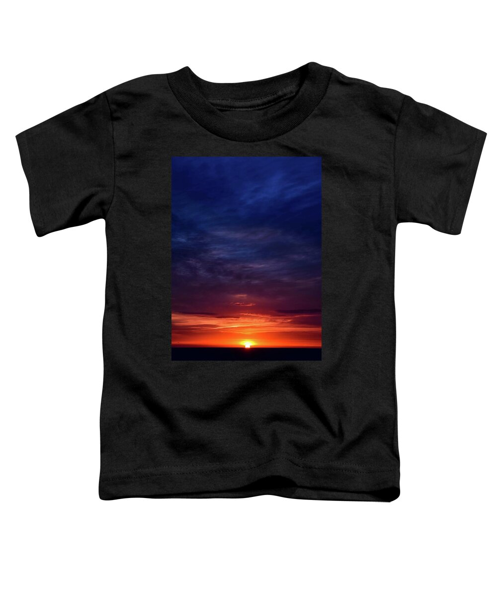 Sunrise Toddler T-Shirt featuring the photograph Deep Color Sunrise by Larkin's Balcony Photography